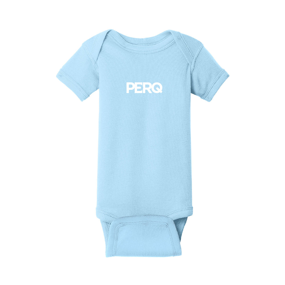 Infant Short Sleeve Bodysuit (Light Blue & Pink)