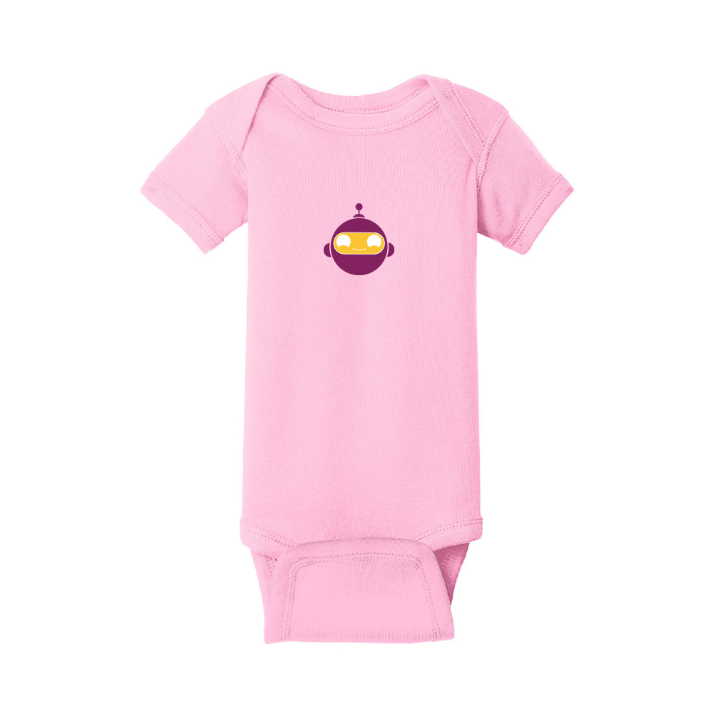 Infant Short Sleeve Bodysuit (Light Blue & Pink)